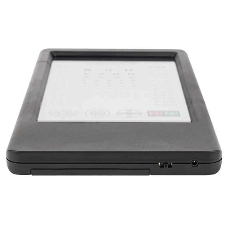 

A25F-Ophthalmic Equipment Near Vision Chart Double Side Display Letter And Tumbling 30Cm Near Vision Tester Chart AC Adapter