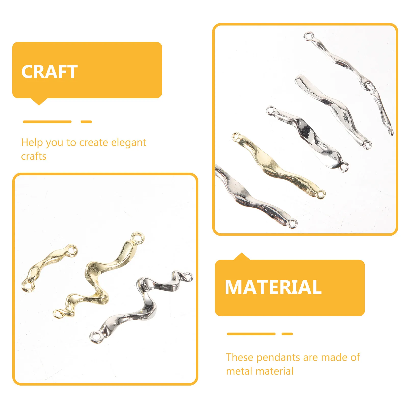 10Pcs Elegant Vintage Metal Charms DIY Jewelry Making Pendants for Necklaces Bracelets Smooth Edge Decorative Craft Accessories