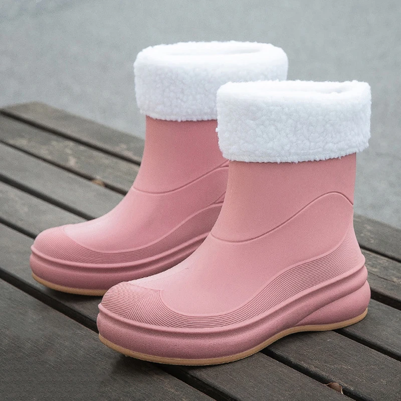 Modieuze Korte Buis Regenlaarzen Waterdichte Antislip Slijtvaste Regenlaarzen Dames Werk Tuinschoenen Outdoor Wading Schoenen