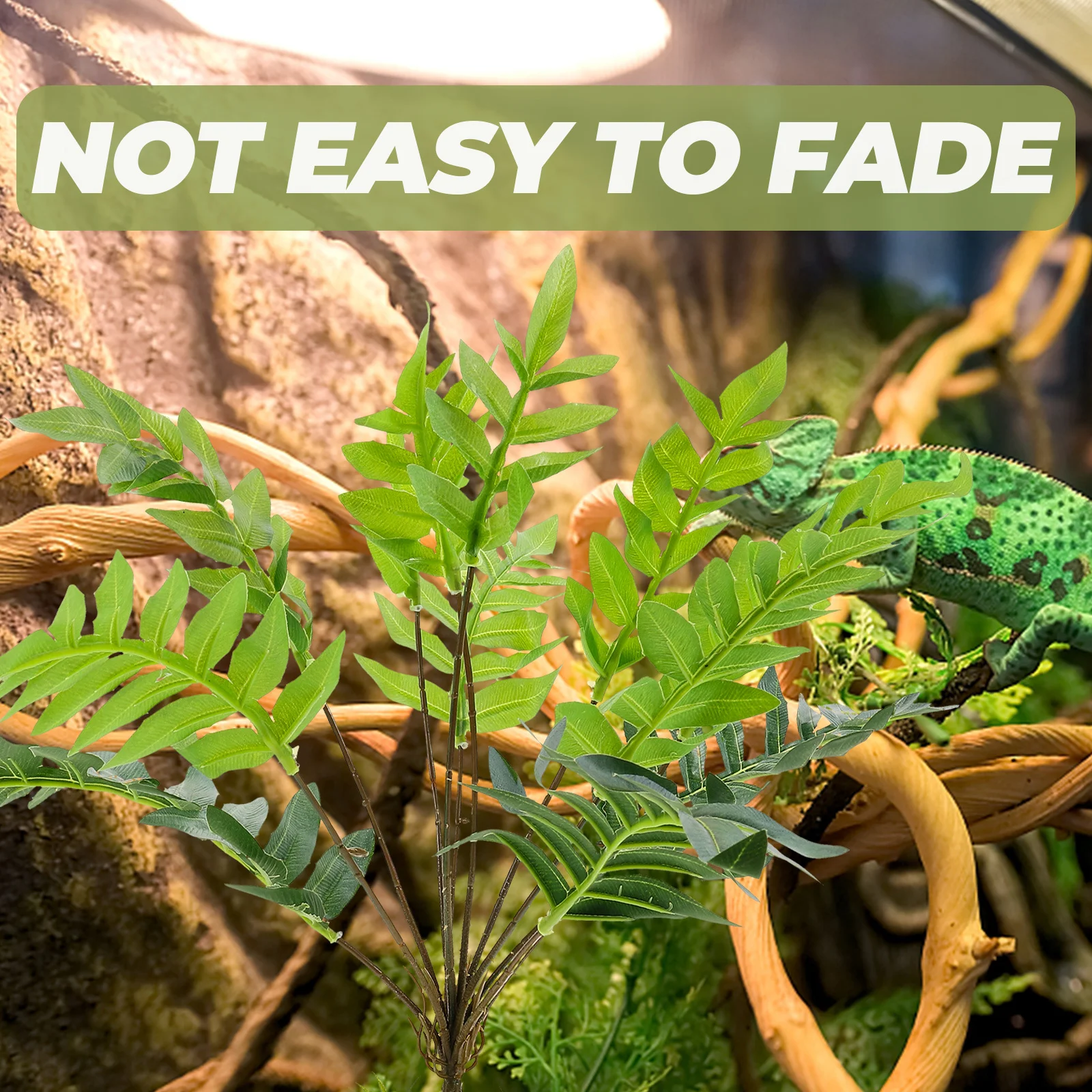 

Decorative Plant For Reptile Terrarium Lifelike Artificial Aquarium Landscaping Ornament Fake Plants Amphibians Tank Decor