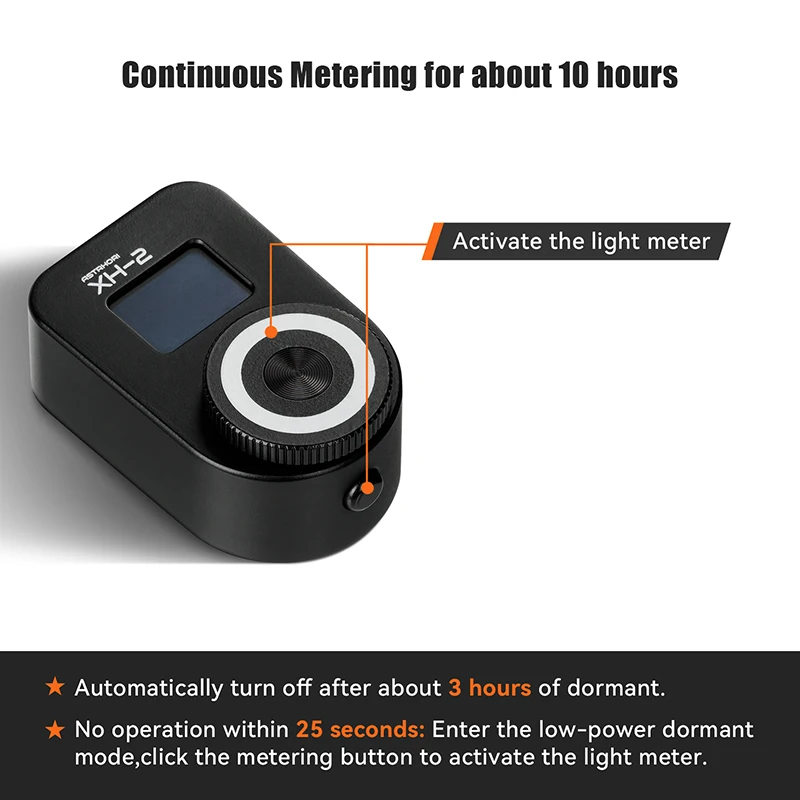 AstrHori XH-2 Camera Light Meter OLED Display Real-time External Hot Cold Shoe Fixing Shutter ISO for Camera Photography