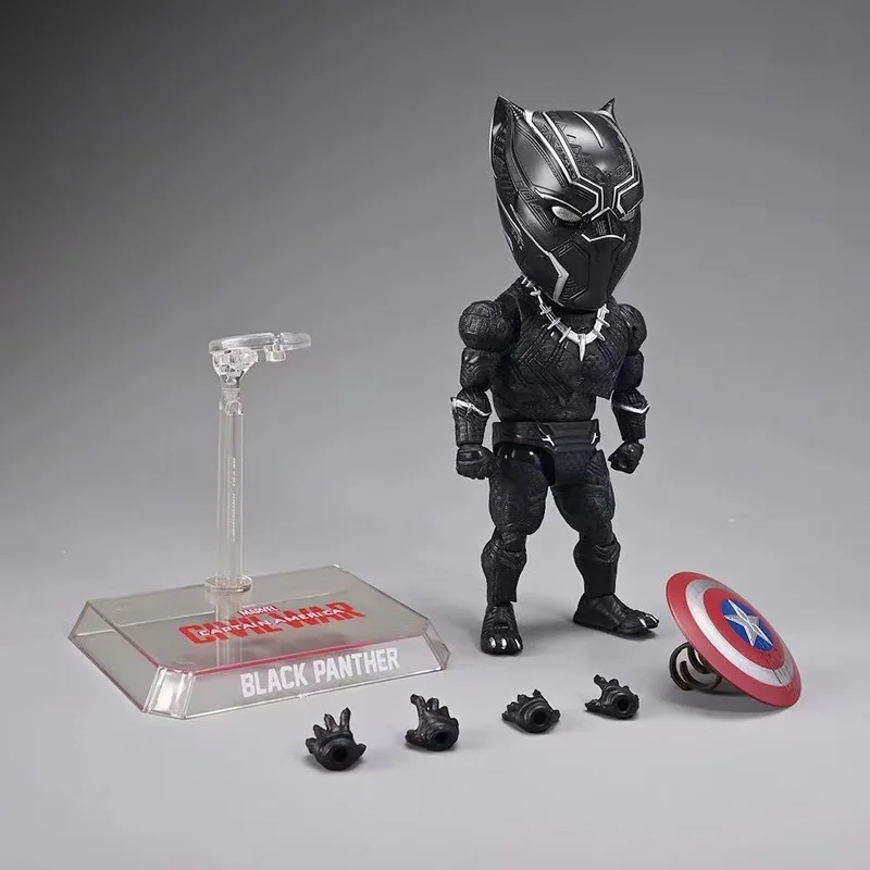 New 17cm Avengers 4eggseries Black Panther Captain America Doctor Strange Mark 42 Ironman Iron Man Action Figure Model Toys Doll