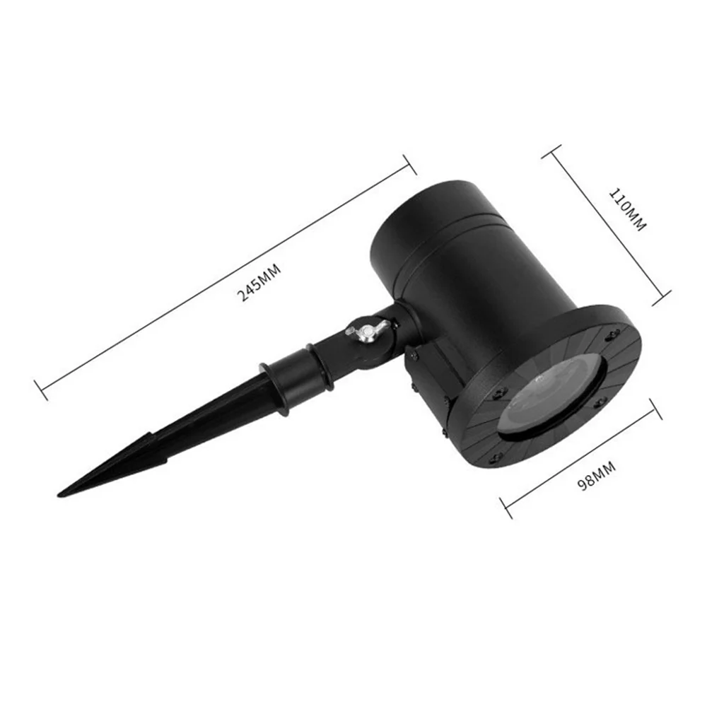 Lampe de Projection de flocon de neige à 4 motifs, décoration de fête de noël, lumières de pelouse extérieures étanches, lumières de scène, ornement de vacances