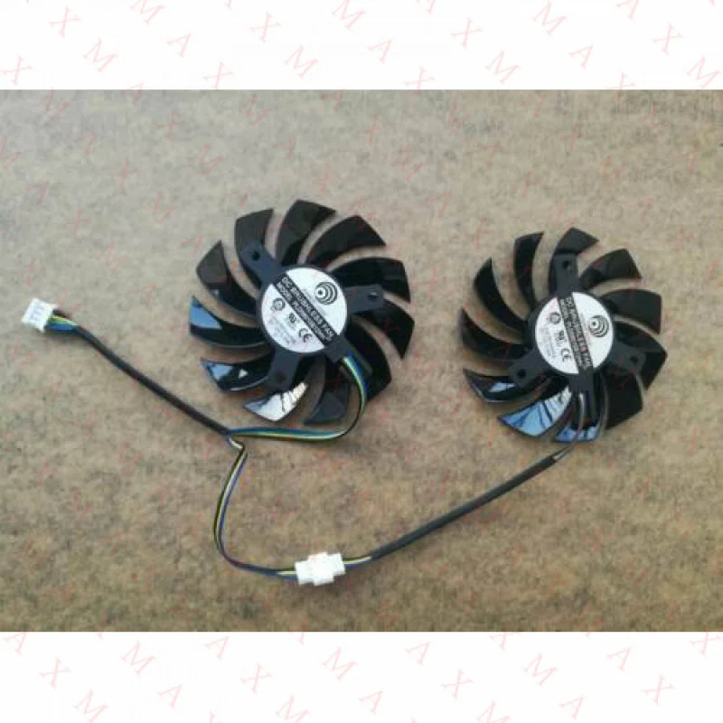 LL Par de Ventiladores Cooler Fan Para MSI GTX 560 570 GTX 580 560Ti PLD08010S12HH 75mm