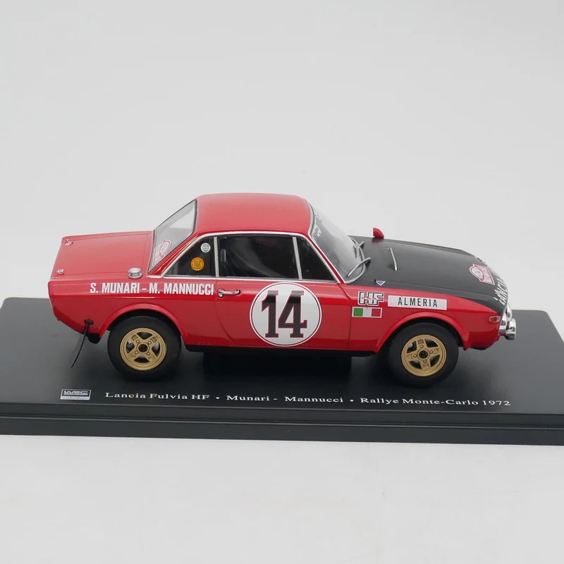 Ixo Maßstab 1:24, Druckguss-Legierung, Lancia Fulvia HF WRC 1972, Spielzeugautos, Modell, Klassiker, Geschenke für Erwachsene, Sammlung, Souvenir, statische Anzeige