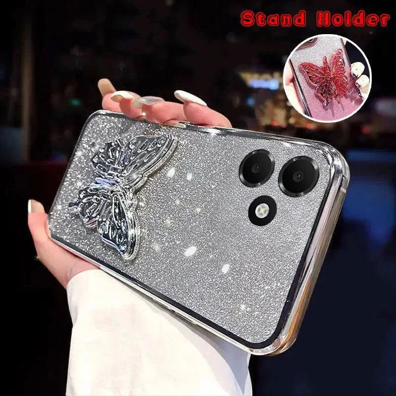 Skinlee Phone Case For OPPO A6C A6S A6X A6T Pro Gradient Butterfly Quicksand Phone Case For OPPO A6C A6S A6X A6T Pro Soft Cover