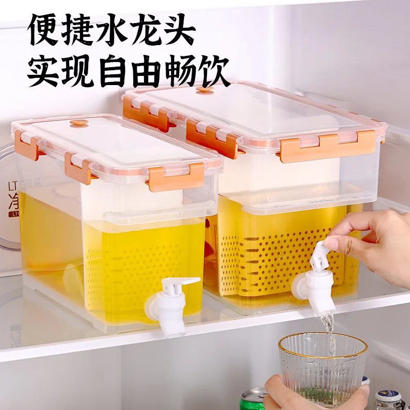 3.5/6L موزع مشروبات الثلاجة سعة كبيرة عصير الليمون الشاي غلاية ماء مانعة للتسرب موزع مياه الصيف لحفلة نزهة في الهواء الطلق