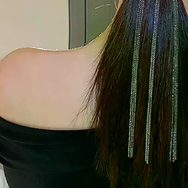 Fermagli per capelli con nappa con fiocco di nuova moda per le donne Accessori per capelli con nappa con strass scintillanti delicati 2023