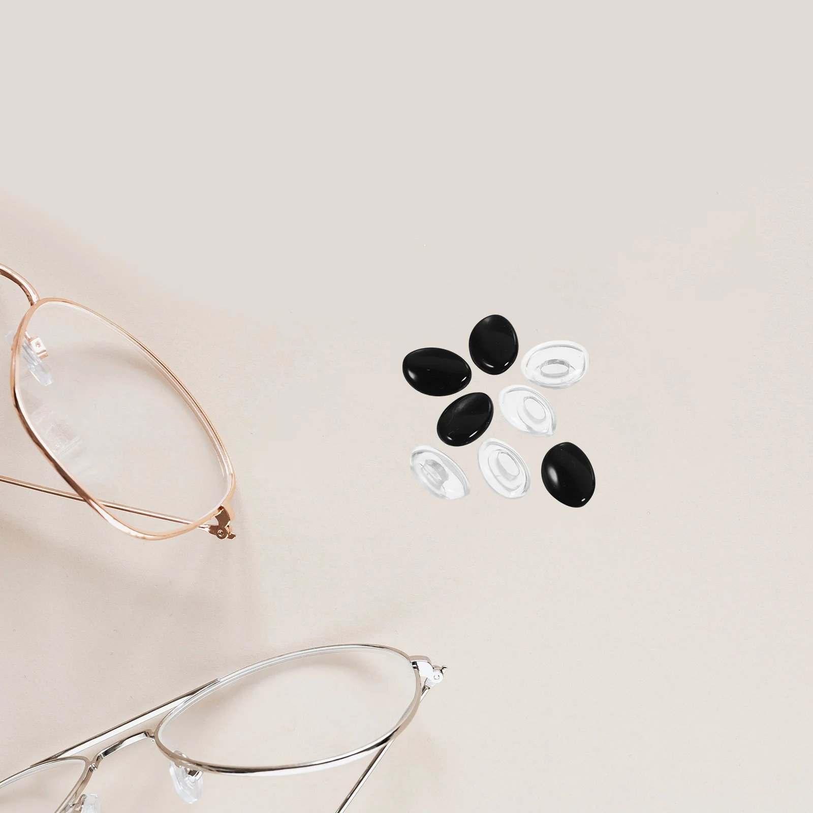 

4Pairs Silicone Nose Pads for Kids Eye Glasses Soft Anti-Slip Replacement Nose Cushions Glasses Frame Supplies