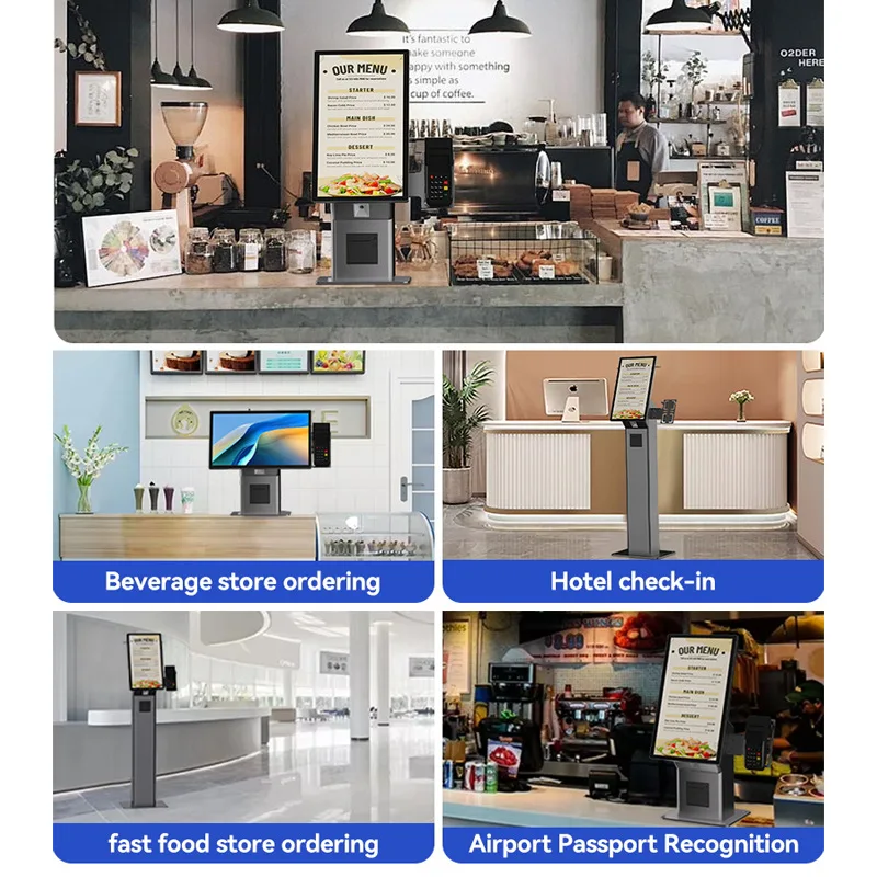 Desktop, Vertical, Wall-mounted Simple Version Self-service Ordering Machine, Restaurant QR Code Scanning Cash Register