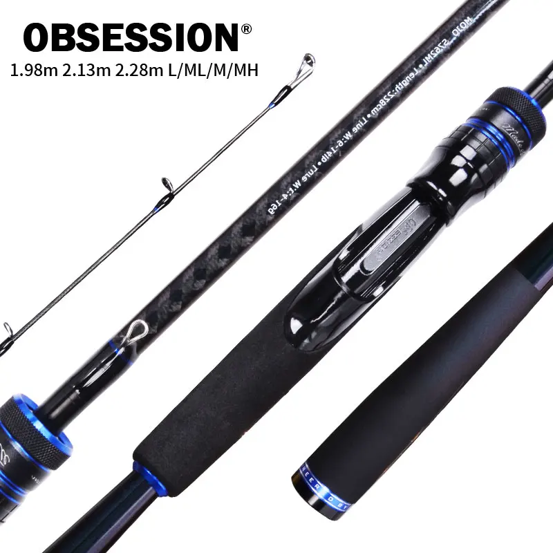 

OBSESSION MOJO Rock Fishing Rod Ultra Light Shore Spinning Baitcasting Rod Carbon Lure Rods 1.98m/2.13m/2.28m L/M/ML/M/ 2section