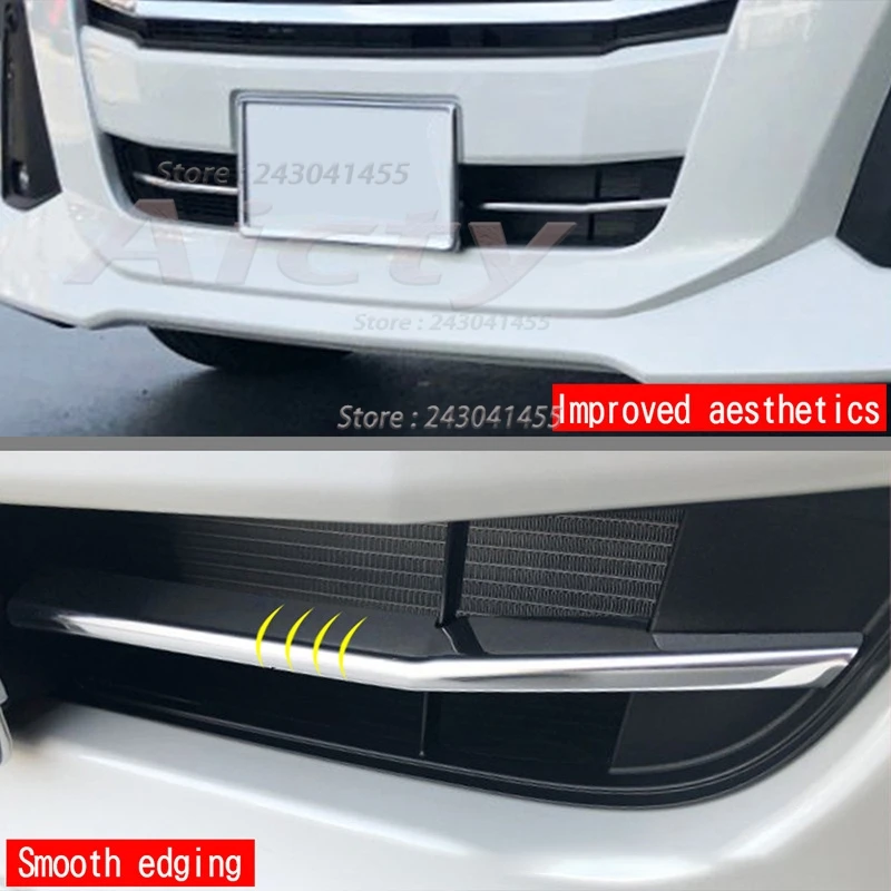 For Toyota Roomy 2019 2020 2021 Stainless Steel Lower Grills Decorative Cover Frame Trim Decoration Strip Moldings accessories