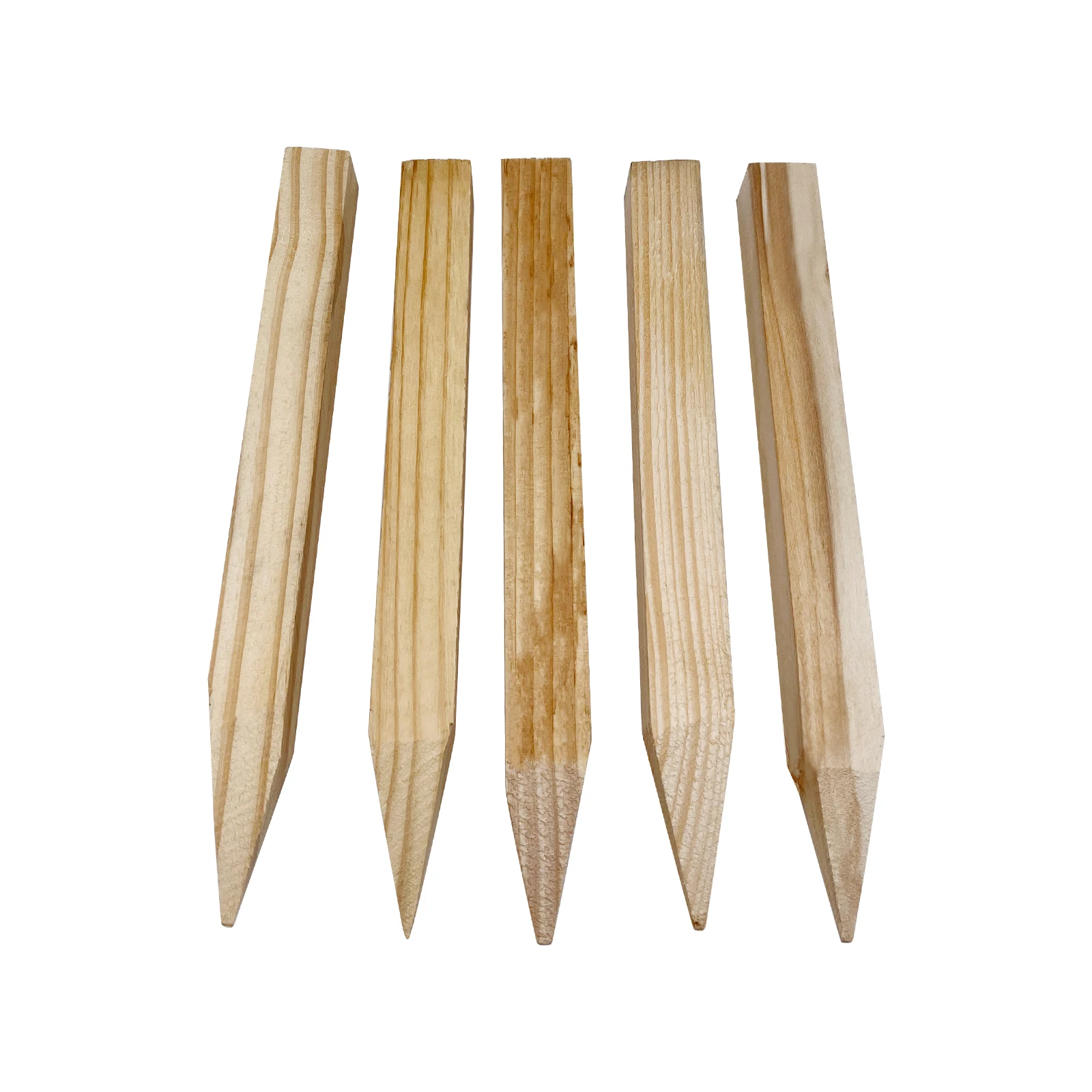 5PCS Pencil Sharpened Boundary Survey Wood Stakes  Hardwood Hubs Pine For Construction Surveying Pipelines Or Utilit 29cm