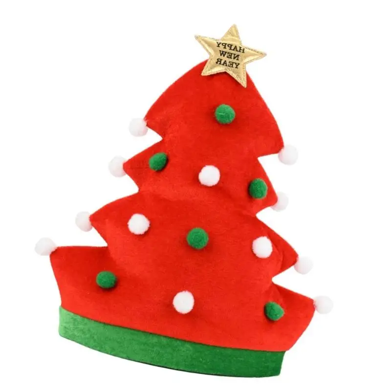 652F Christmas Party Hat Festival Theme Christmas Tree/Santa NonWoven Fabric Hat For Holiday Gatherings Family Gift Giving