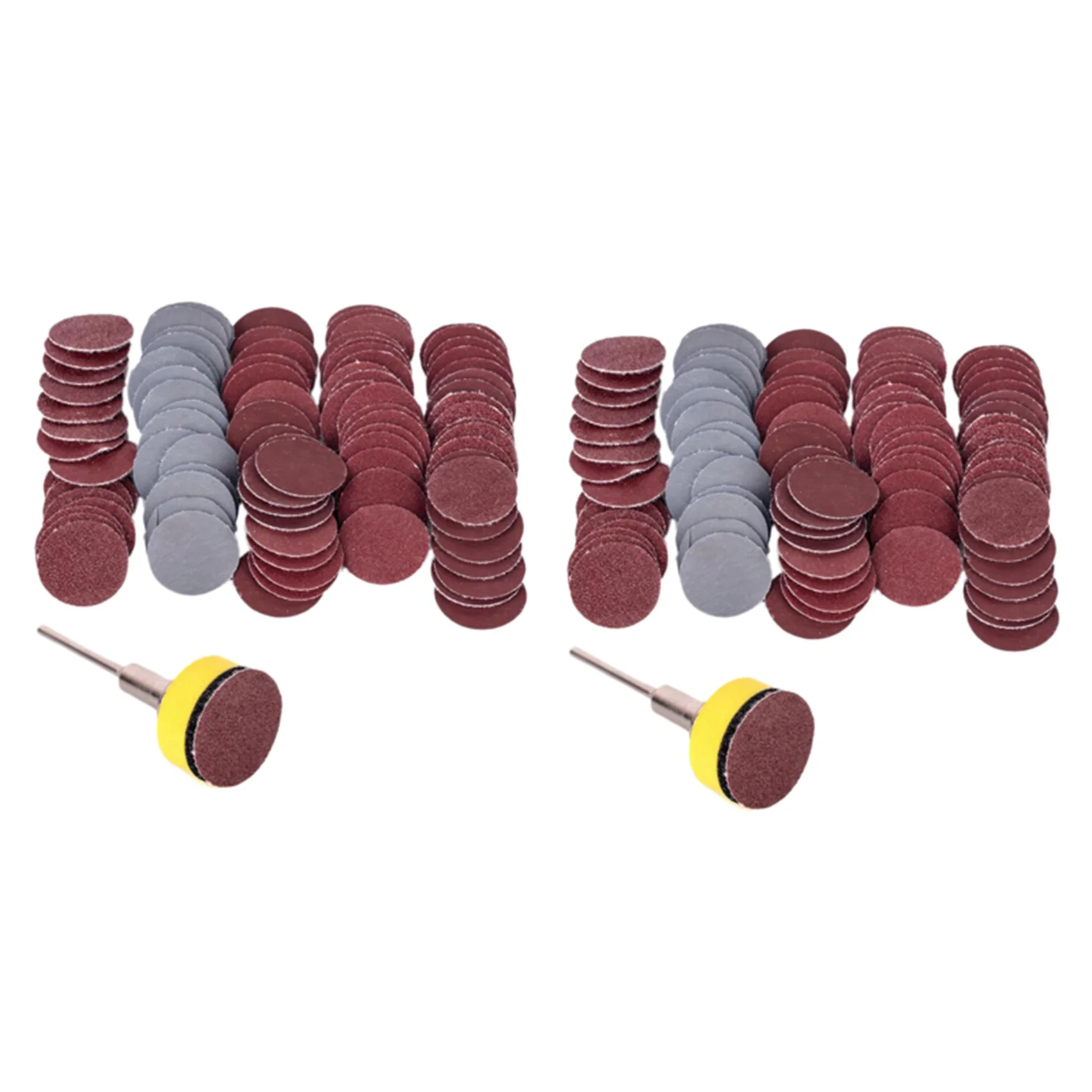 ABJI-1 Inch 200 Pcs Sanding Discs Pad Kit Round Sandpaper Hook Loop Sander Backer