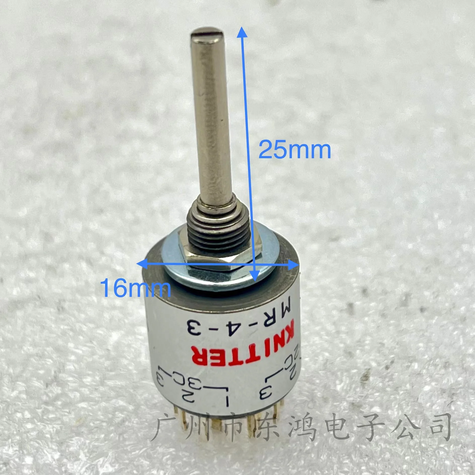 1 PCS MR-4-3 150mA Knitter-switch German instrument medical instrument rotary fluctuation switch 4 knife 3 gear shaft length25mm