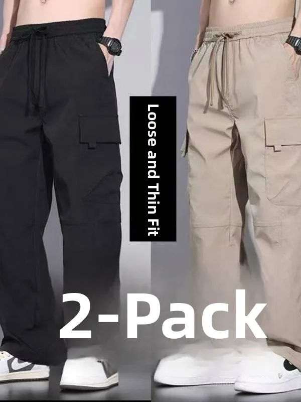 

Мужские свободные прямые брюки для работы, весна-осень, для стройплощадки, износостойкие, с множеством карманов, защитные рабочие штаны