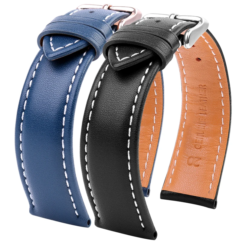 Watchband for Breitling Pilot/Aviation B01 Timing Challenger Series Elegant Leather Strap Men 20mm 22mm 24mm