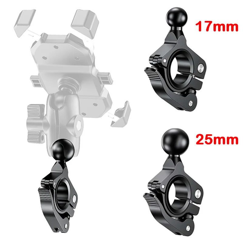 Aluminum Alloy 17mm 25MM Ball Head Mount Quick Install Release 1 inch Base Handlebar Ball GPS Bike Motorcycle Phone Mount