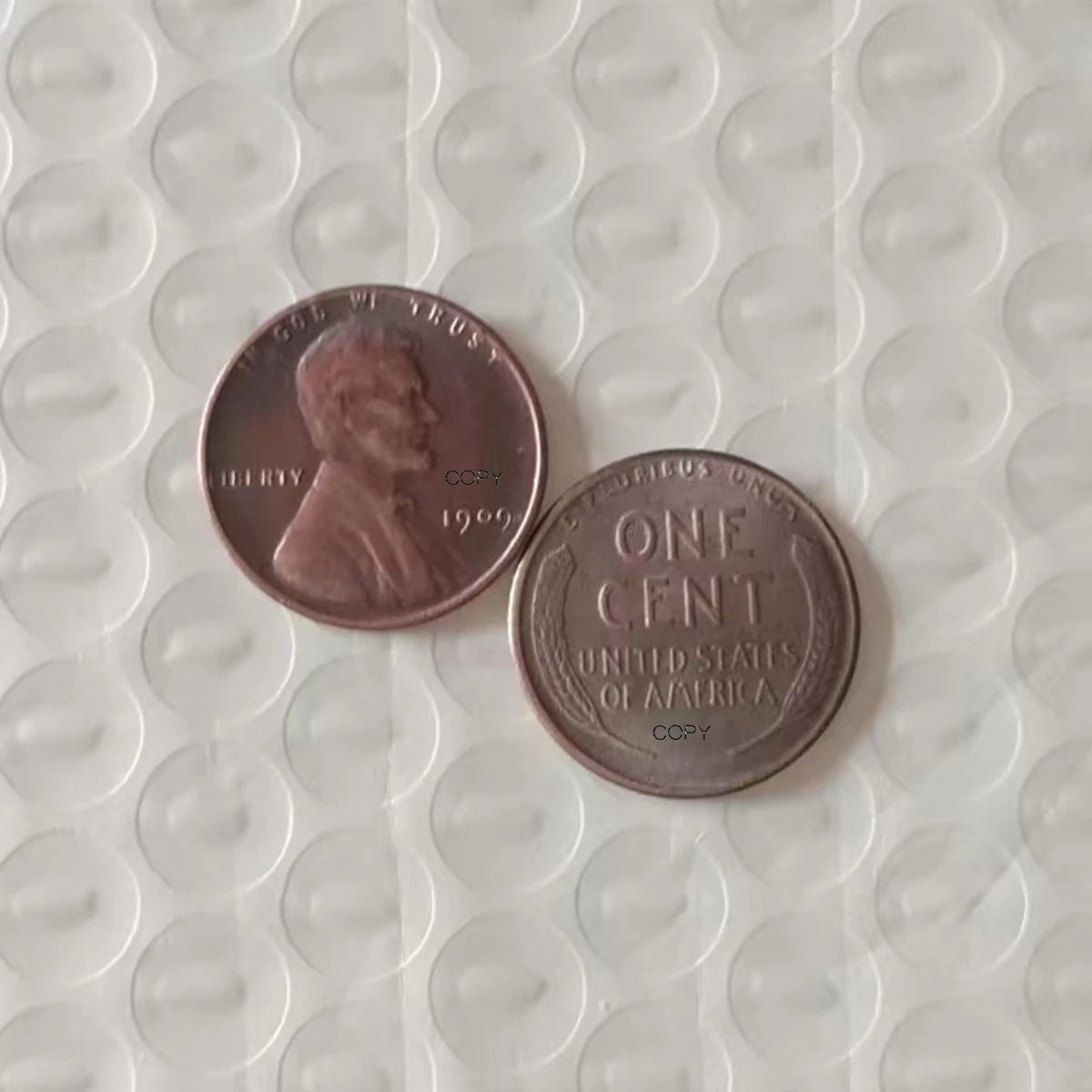 Monedas de cobre de 1 centavo de Lincoln de Estados Unidos, réplicas, 1909-1920