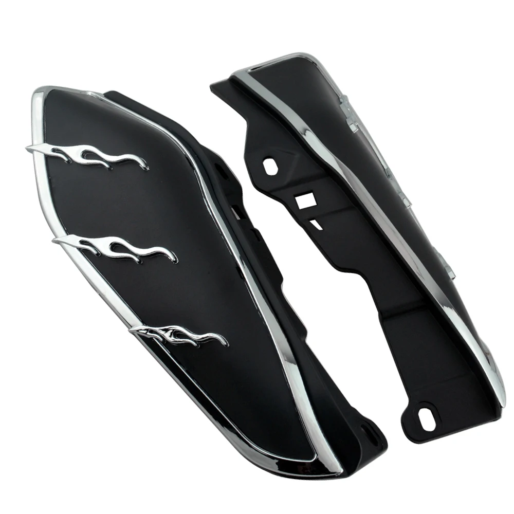 For Harley Touring Street Glide FLHX 2009-2016 2015 2014 2013 2012 11 Motorcycle Chrome Heat Shield Mid-Frame Air Deflector Trim