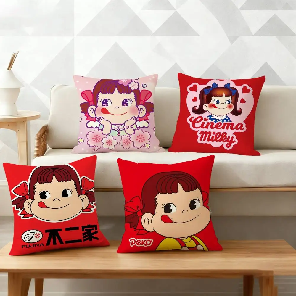 

Milky Peko Chan Pillow Case Cushion Cover Throw Pillow Case For Car Sofa