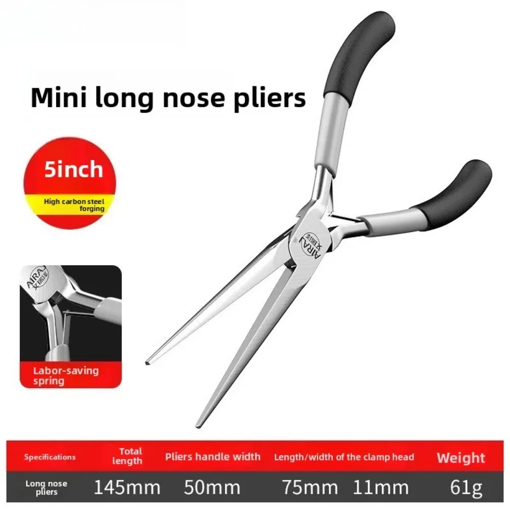 Mini Pliers Diagonal Pliers Round Bent Needle Nose Cutter Handcraft Beading Insulated Plier For DIY Small Jewelry Pliers Tools