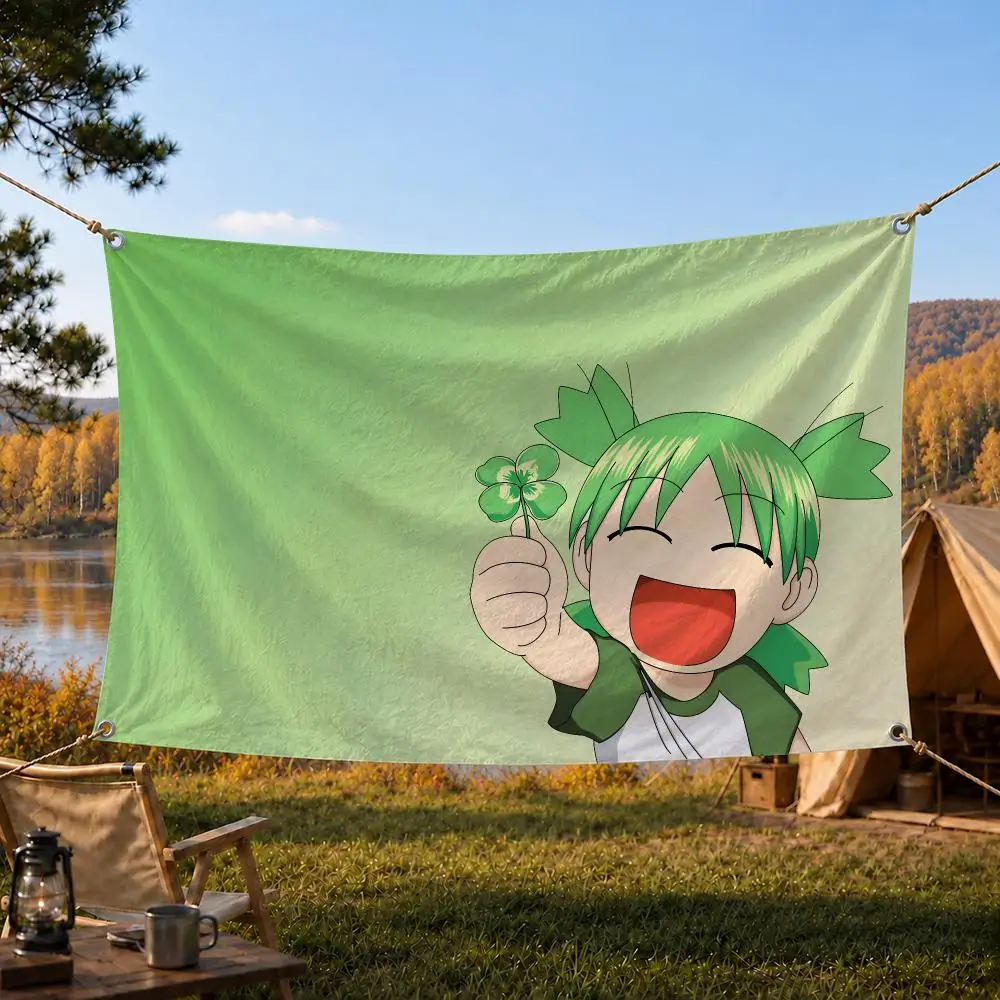 Yotsuba Koiwai Cute Manga Character Flags Home Yard & Garden Decor Banner - Indoor Outdoor Wall Hanging Flag