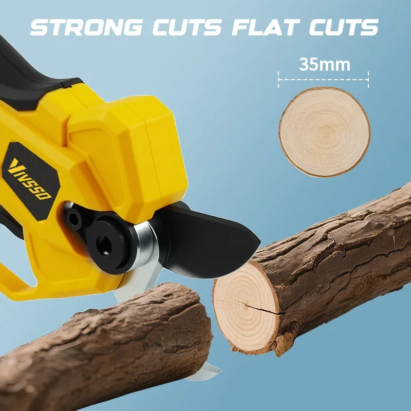 Электрические ножницы VIVSSO, 55 м, бесщеточные, с беспроводной зарядкой, электрические ножницы для обрезки фруктовых деревьев, бонсай для Dewalt, 20 В, аккумуляторный штифт