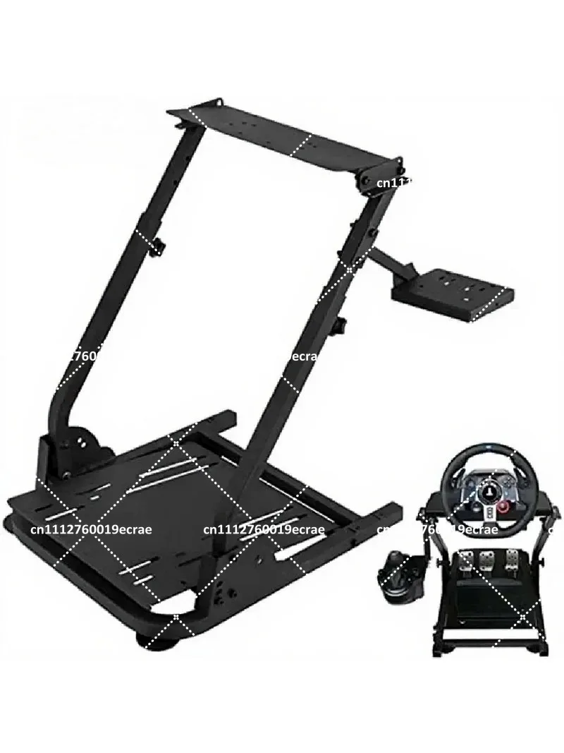 Racing Steering Wheel Stand with Shifter Mount for G29 G25 G27, Adjustable Height, Sturdy Frame for Home Entertainment Gaming