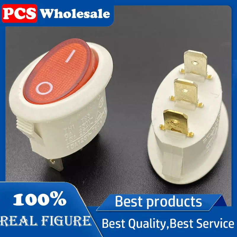 Original authentic TH1 T85 boat type switch button with light 3 pin 2 high current 15A oval power supply warping switch