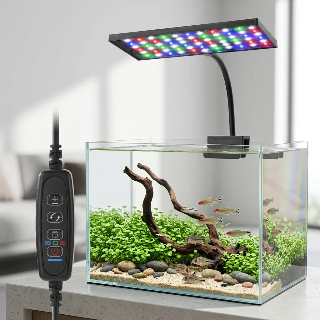 Fish Tank LED Light, Scenery Creation, Color Enhancement, Ornamental, Color-Changing, Lighting, Adjustable Timing
