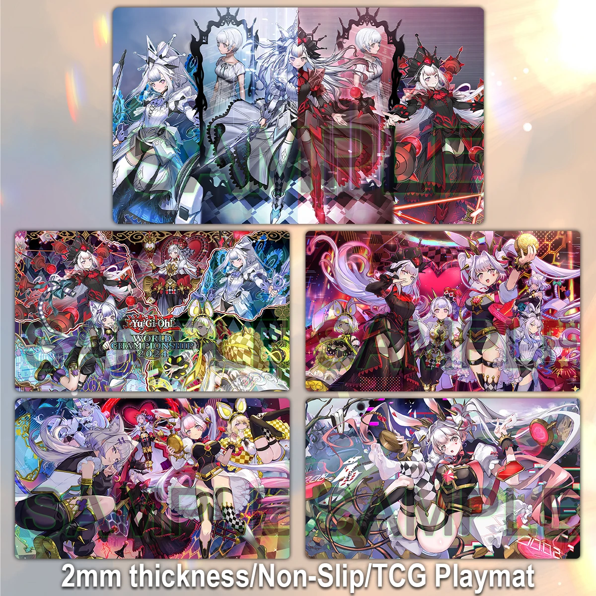 

YuGiOh M∀LICE IN THE MIRROR Playmat Maliss P White Rabbit TCG CCG Mat Trading Card Game Mat Rubber Mouse Pad Bag 600x350x2mm