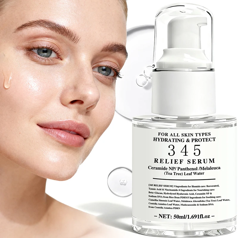 Facial Serum 50ml With Ceramide Np Panthenol Tea Tree Leaf Water Hydrating Calming Facial Care For All Skin Types