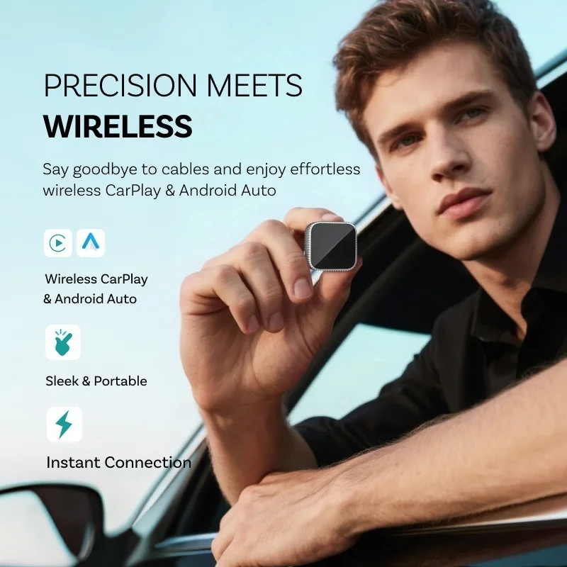2‑in‑1 Wired To Wireless CarPlay Android Auto Adapter For Factory Car Screen USB Car Multimedia Interconnection Box