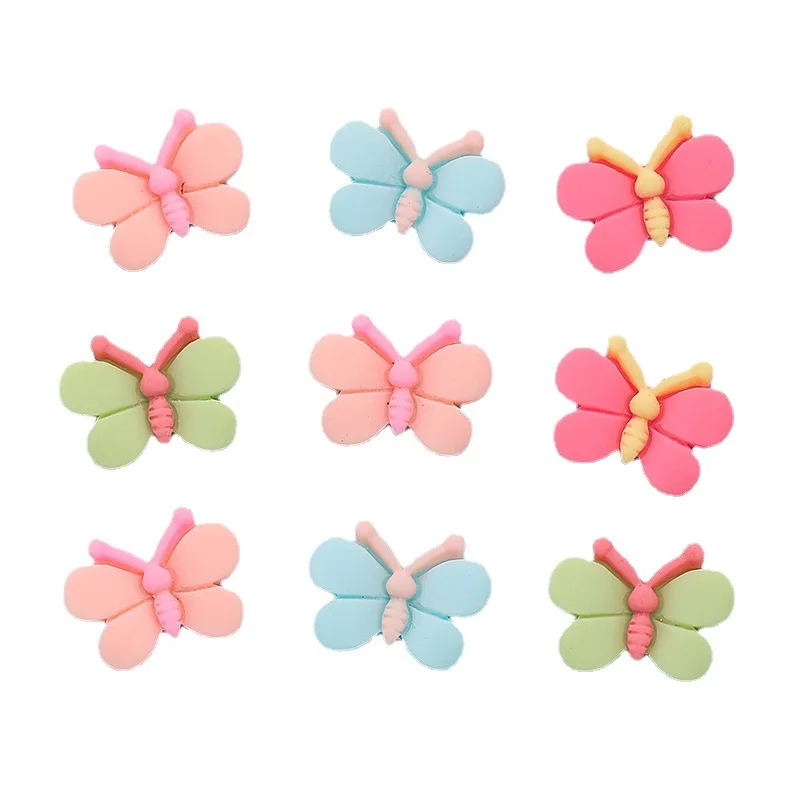 10Pcs Butterfly 3d Resin Charms Drop Pendants Charms For Keychain Jewelry Supplies Phone Crafts DIY Hair Accessories,10Yc28434