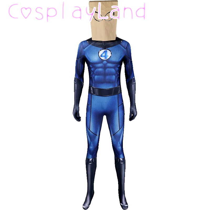 Super hore blaue Overall Maske Cosplay Kostüm Spandex Zentai Bodysuit Halloween Party Karneval Kostüme Mann Anzug hohe Qualität