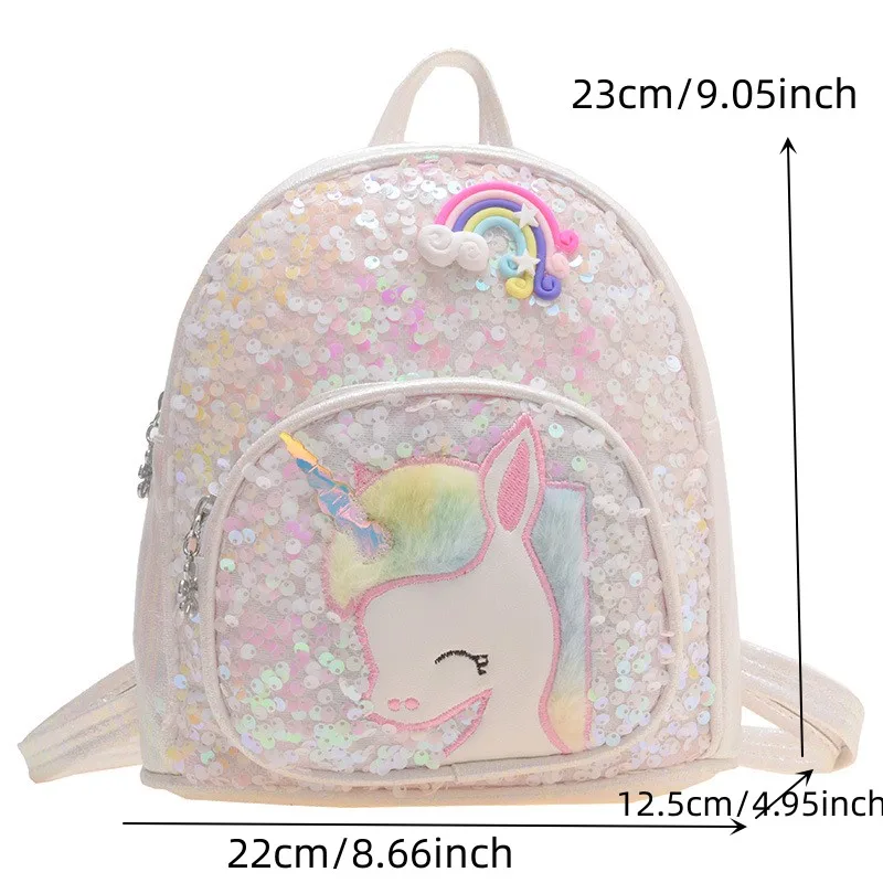 Shining Schoolbags Princess Girls Backpack Bling Glitter Backpacks Kindergarten Sequins School Bag Children Unicorn Book Bags