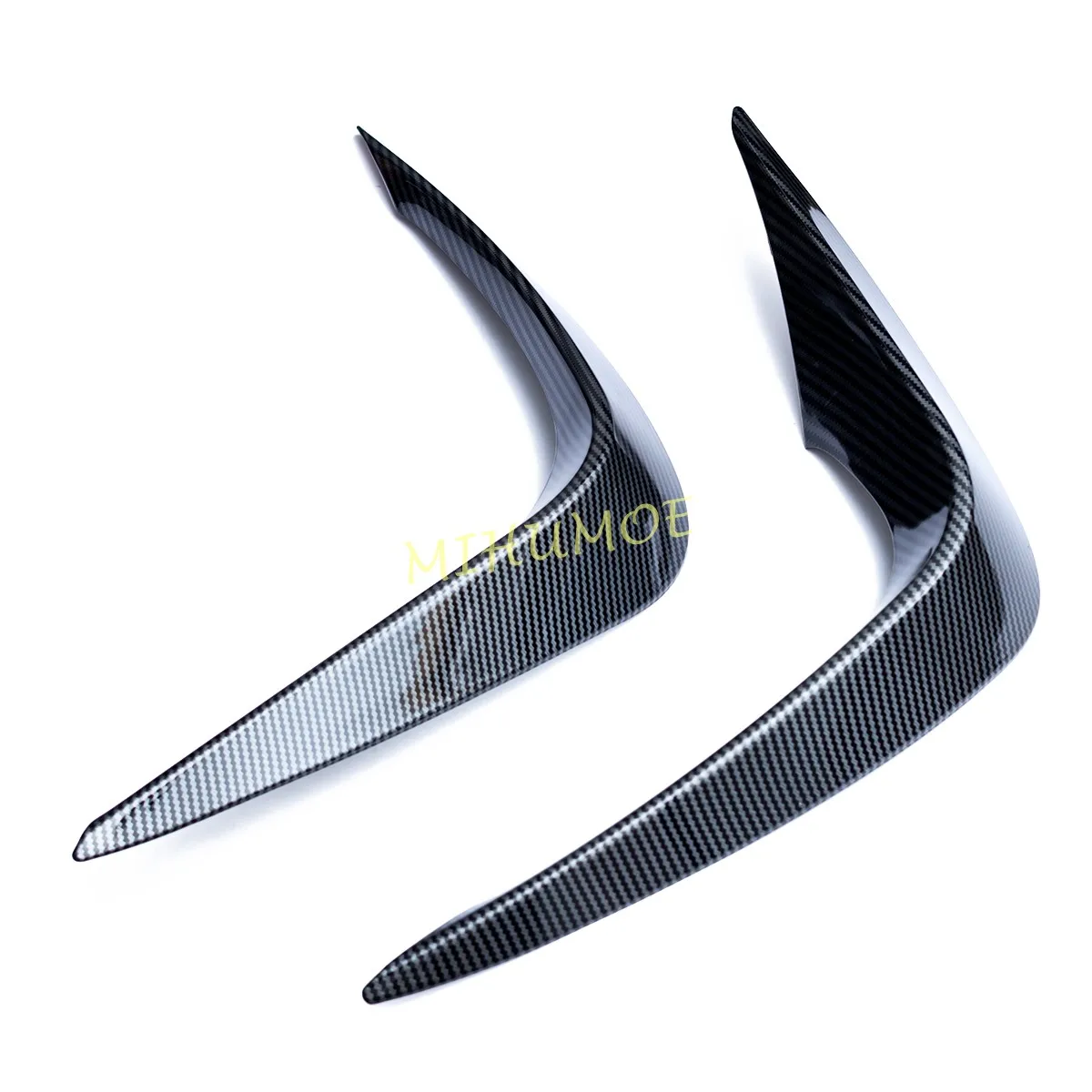 For Toyota Highlander Kluger 2020 2021 2022 2023 2024 Carbon Fiber Front Bumper Fog Light Trims Eyebrow