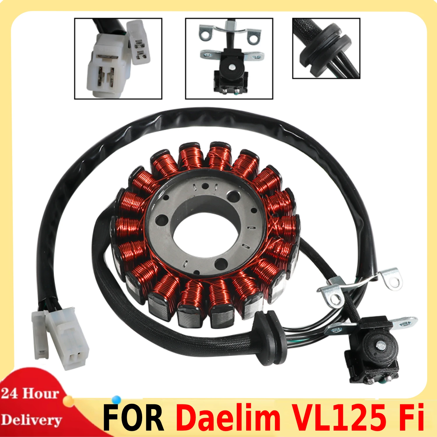 Motorcycle Magneto Stator Coil OEM 31120-BA1-R300 DAE31120-BA1-R300 For Daelim VL125Fi VJ125Fi Daystar Fuel Injection 2013-2017