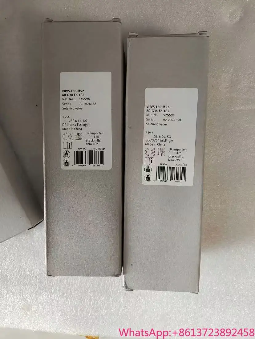 

Brand New VUVS-L30-M52-AD-G38-F8 575594 VUVS-L30-M52-AD-G38-F8-1C1 575596 VUVS-L30-M52-AD-G38-F8-1B2 575598