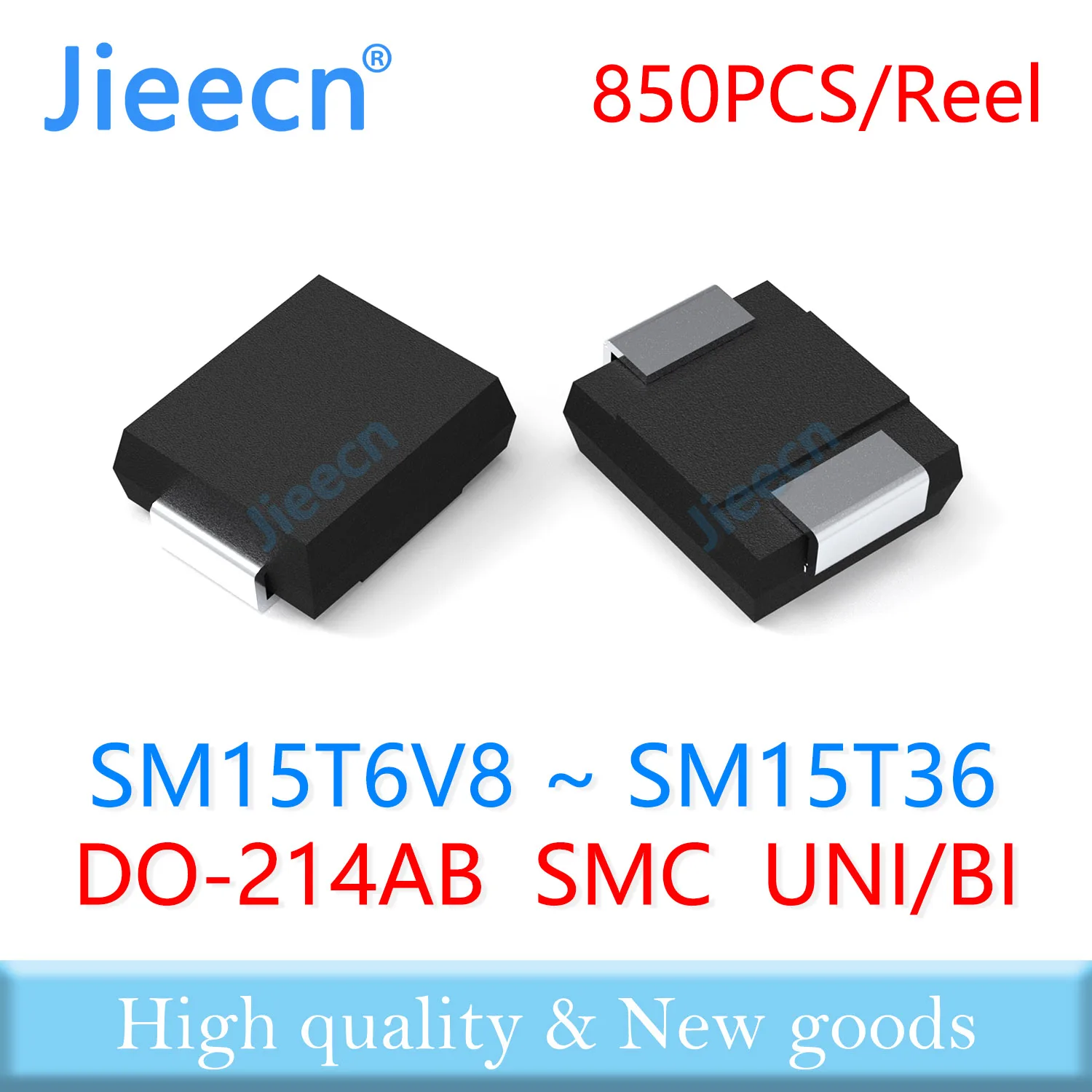 

850PCS SM15T6V8 SM15T7V5 SM15T10 SM15T12 SM15T15 SM15T18 SM15T22 SM15T24 SM15T27 SM15T30 SM15T33 SM15T36 SMC SM15T TVS A CA