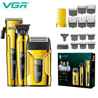 VGR Hair Trimmer Electric Face Shaver Professional Barber Clippers Cordless Shaver Trimmers Charging Base Trimmer for Men V-694