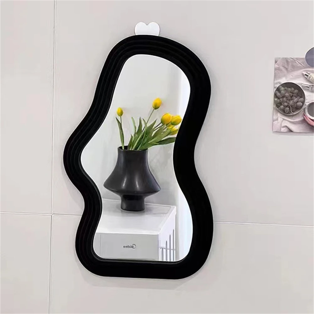 Cloud Shaped Desktop Vanity Mirror Simple Wall Mounted Bedroom Bathroom Irregular Makeup Wall Mounted Mirror Home Decoration