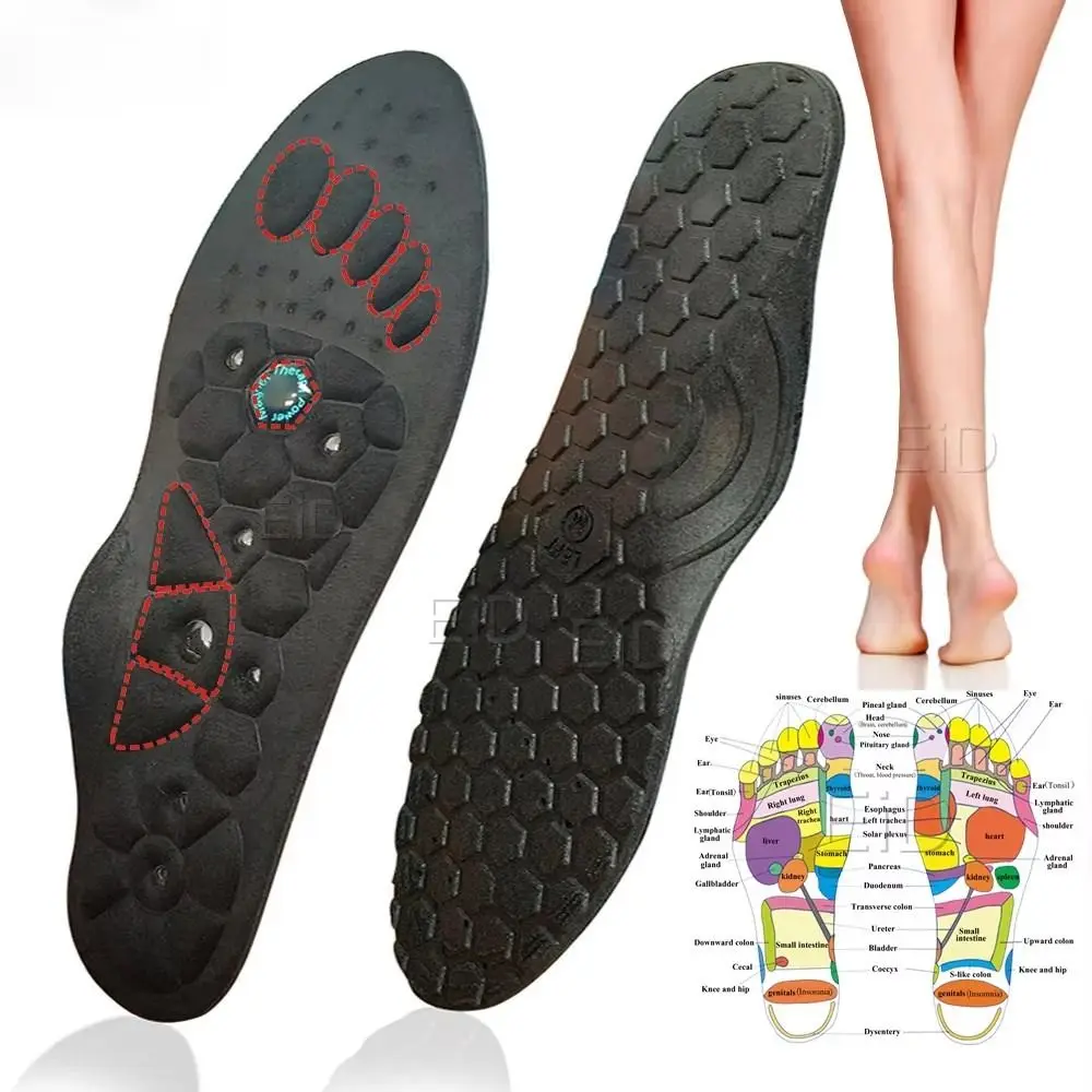 

1Pair EVA Orthopedic Insoles Pain Relief Shock Absorbing Massage Shoe Insoles Blood Circulation Breathable Reflexology Insoles