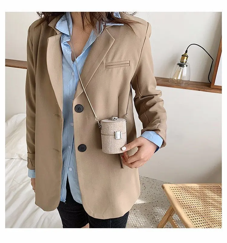 Mini Cosmetic Bag For Women Small Barrel Shape Chain Shoulder Bag Lipstick Bag Women Dinner Bag
