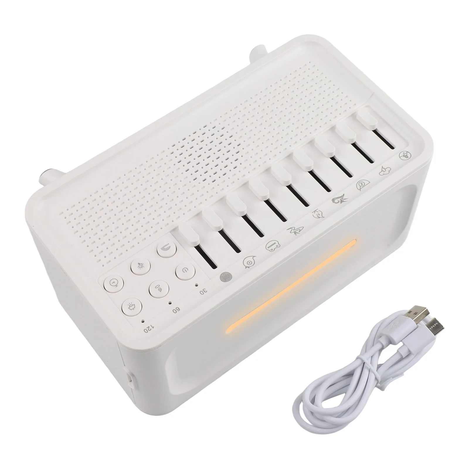 

Humidifier 23*12*17cm Aromatherapy Diffuser 8 Adjustable White Noise Settings Essential Oils Compatible Nighttime Use