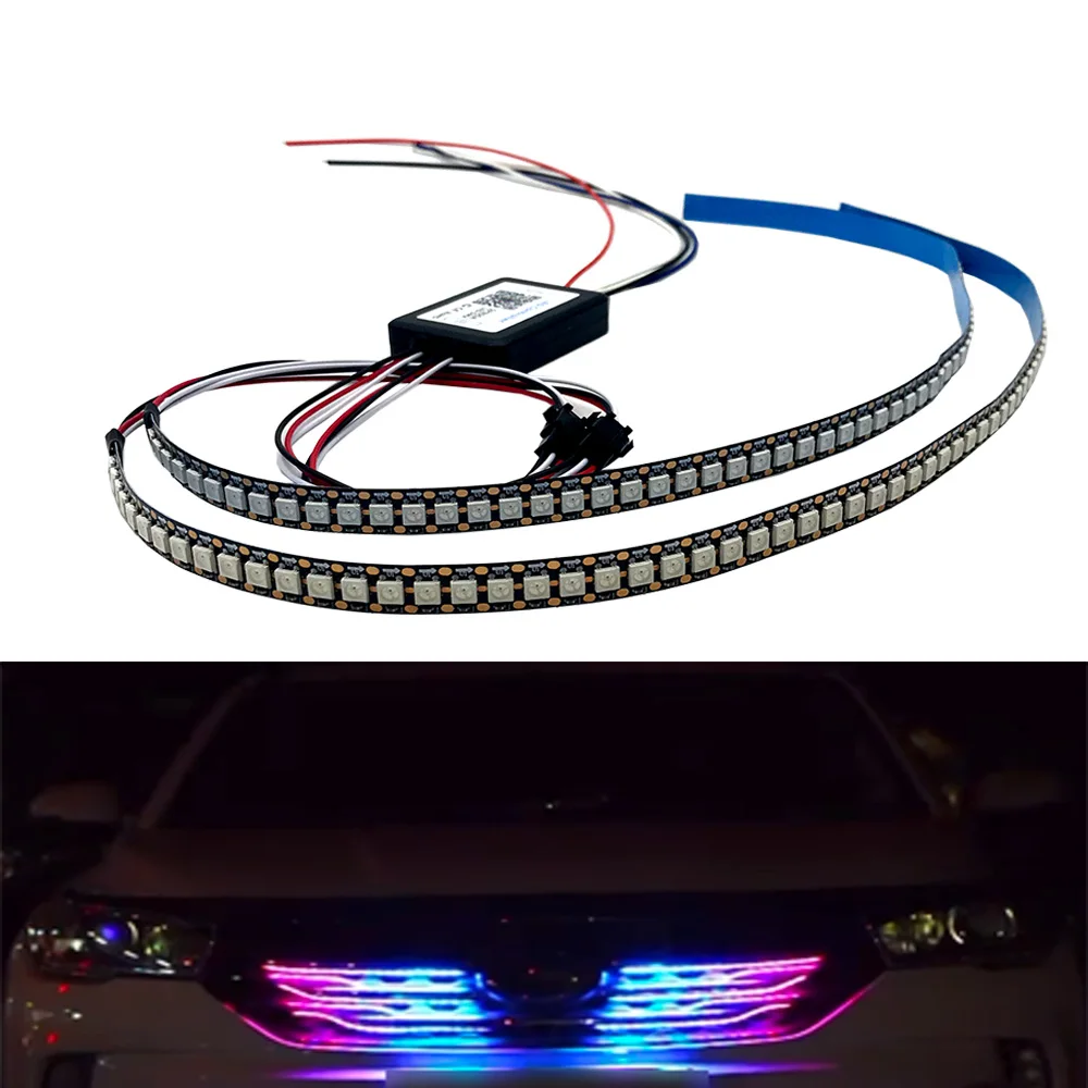 Motorcycle Phantom LED Light Belt Running Horse Chasing 144 Light Turn Signal Brake Light