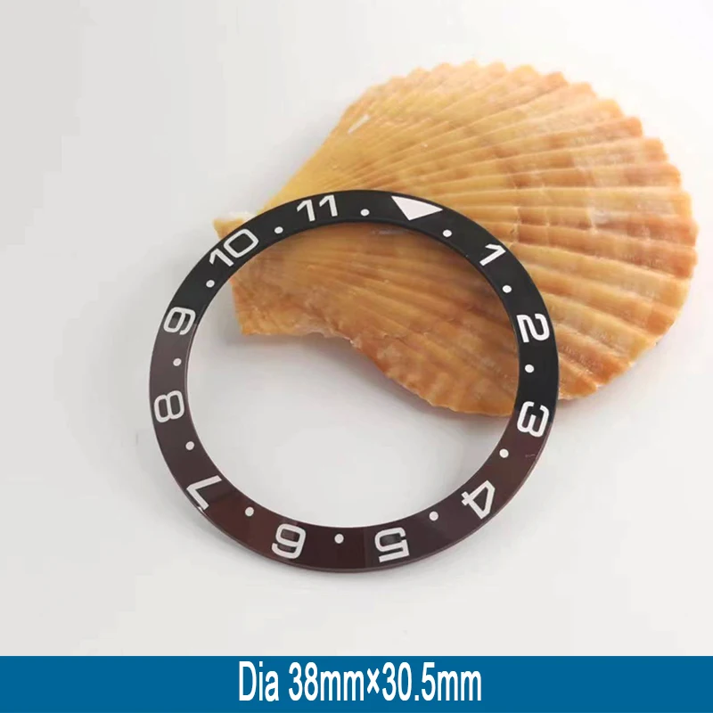 38mm*30.5mm Sloping Ceramic Bezel For Watch  SKX007 SRPD Dive NH35 NH36 Watch Case Replace Watch Face Watch Bezel Insert