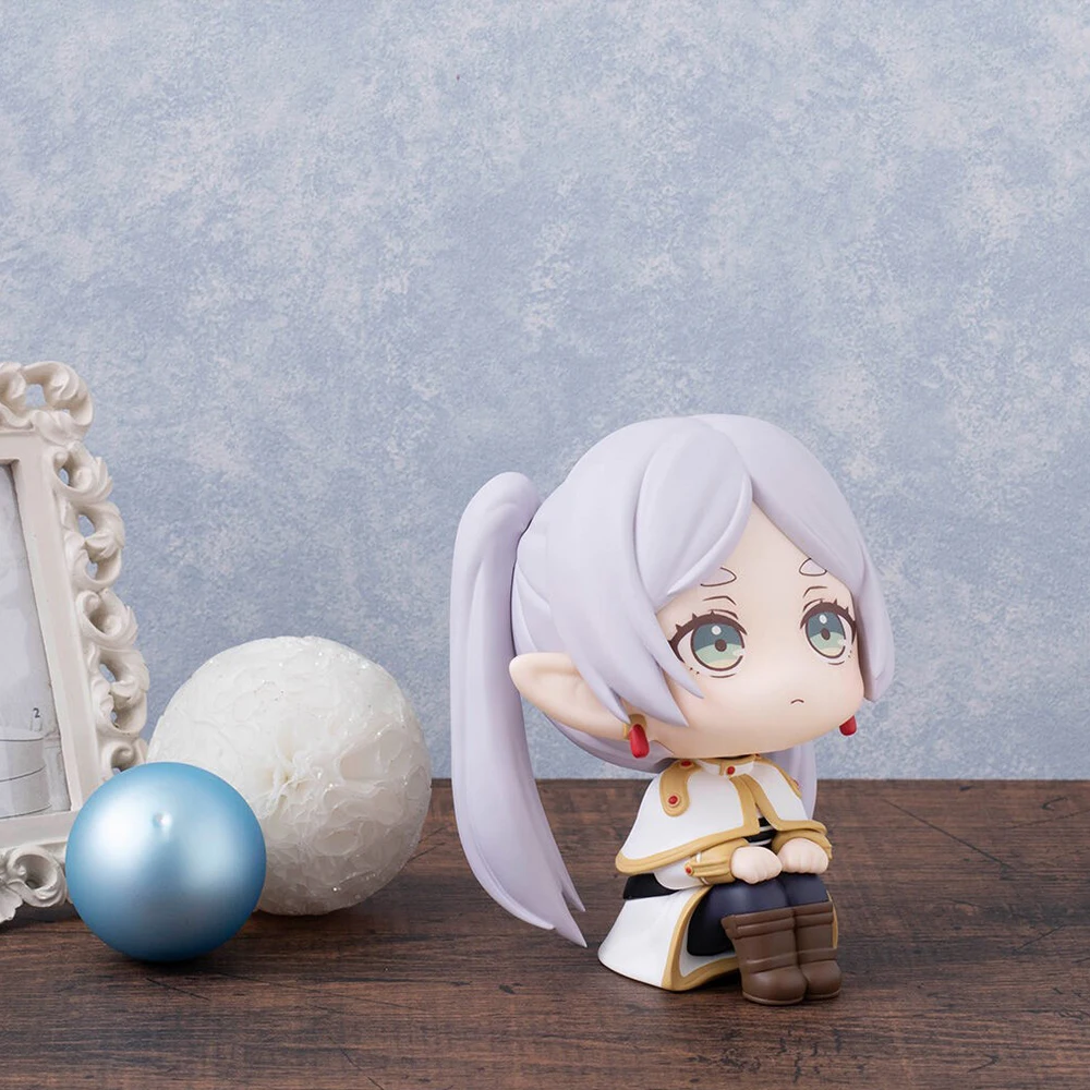 Anime figure Frieren Look up action figure cute girl Frieren sitting figurine doll PVC Model Toy Collection Statue children Gift